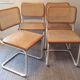 Series of 4 chairs Marcel Breuer Cesca B32