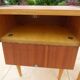 2 vintage scandinavian drawer nightstands with clamshell door