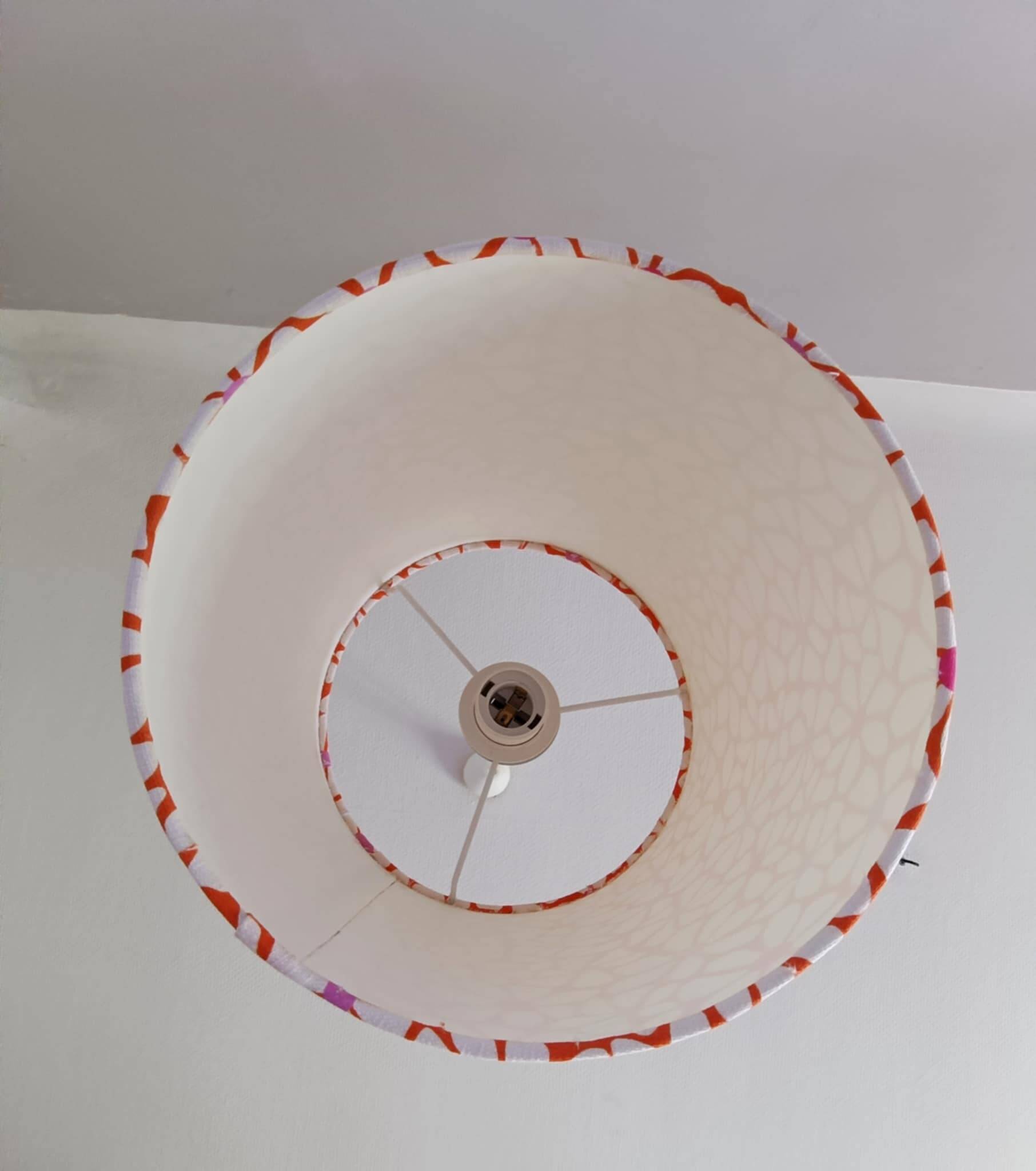 Custom-made vintage 1970s flower pendant light