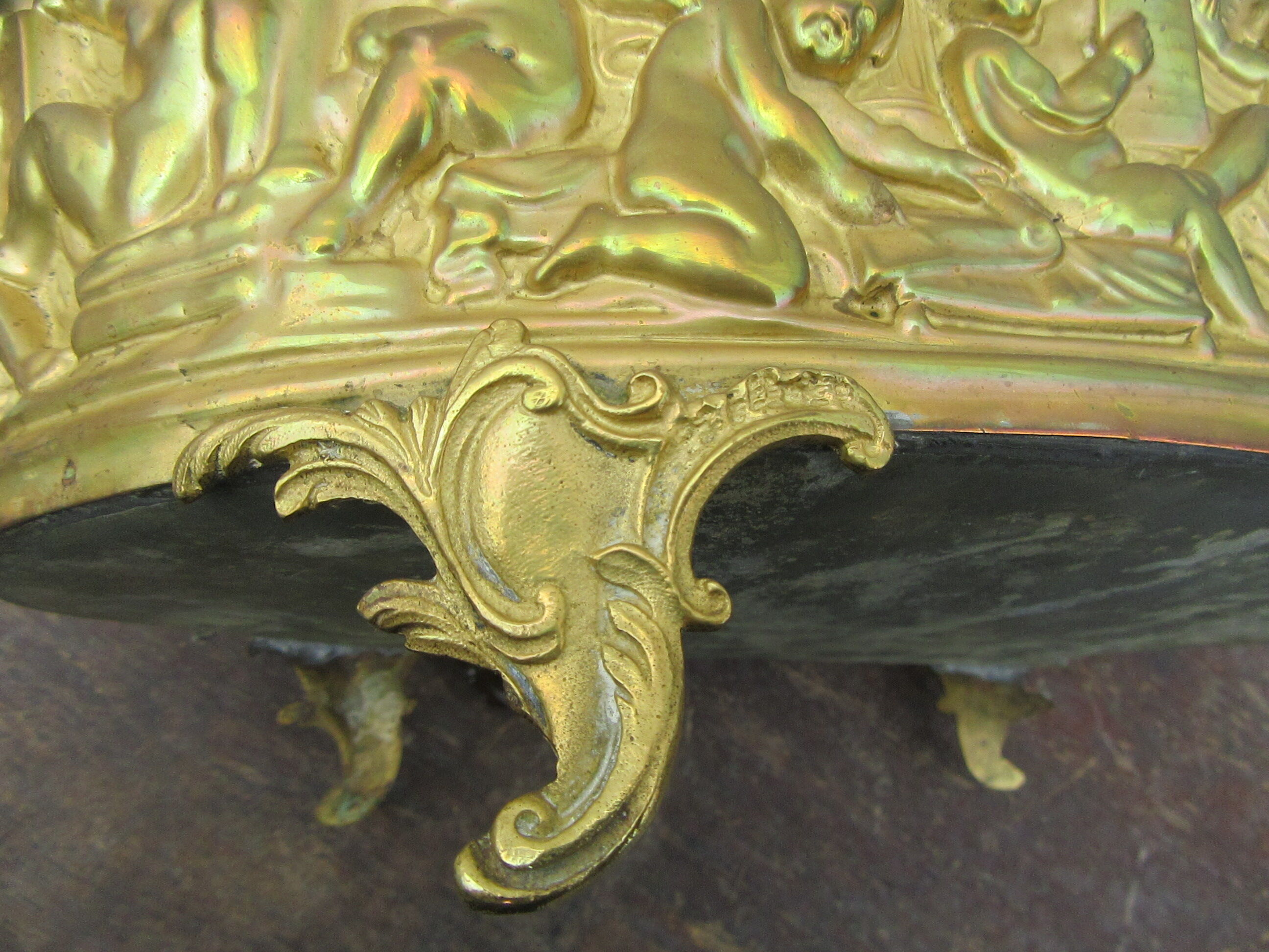 Jardinière laiton avec son bac en zinc