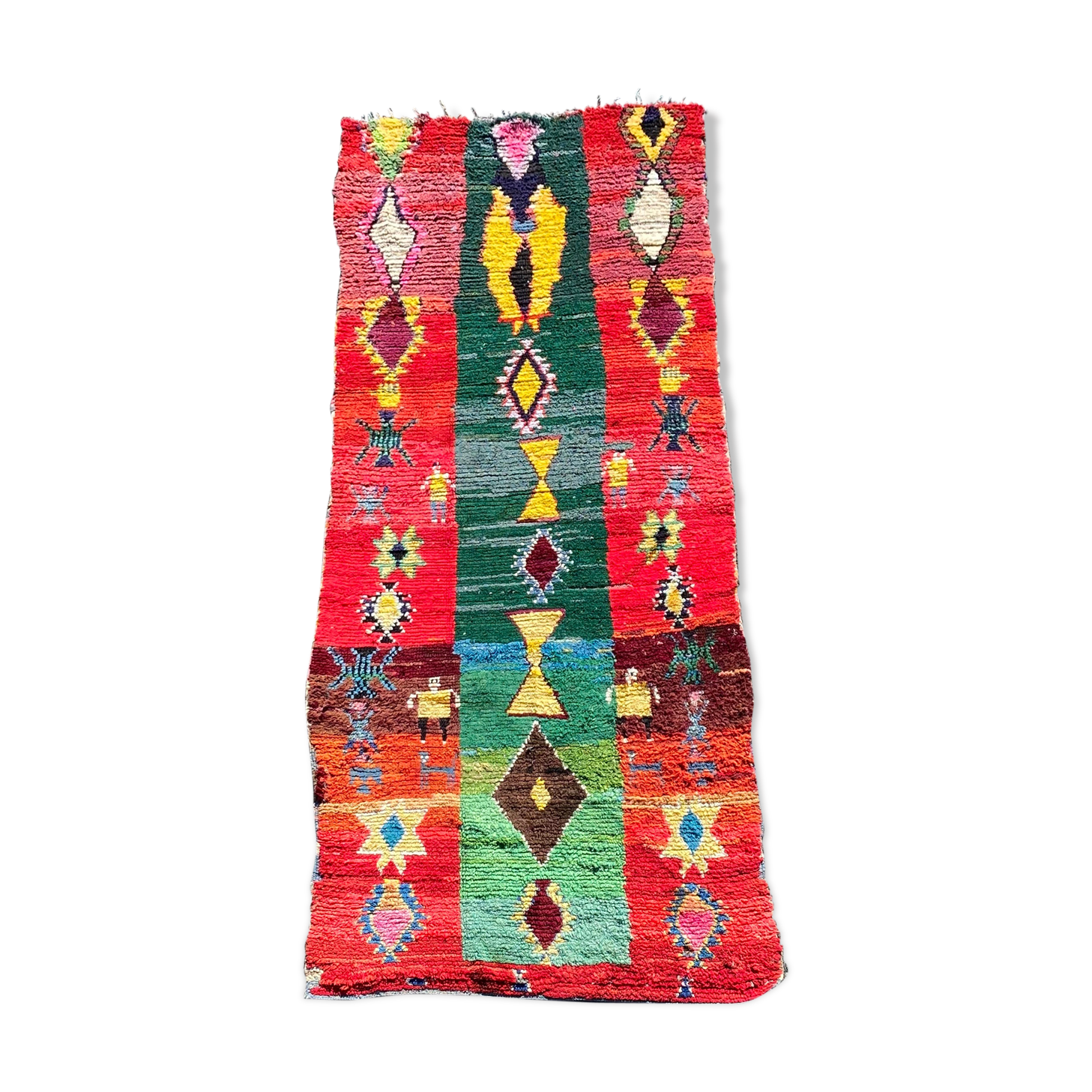 Tapis berbere boucherouite 105x260 cm