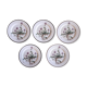 Lot of 5 dessert plates "Thymus" from the Botanica de Boch service
