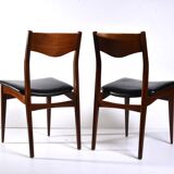 Pair of teak and skaî chairs