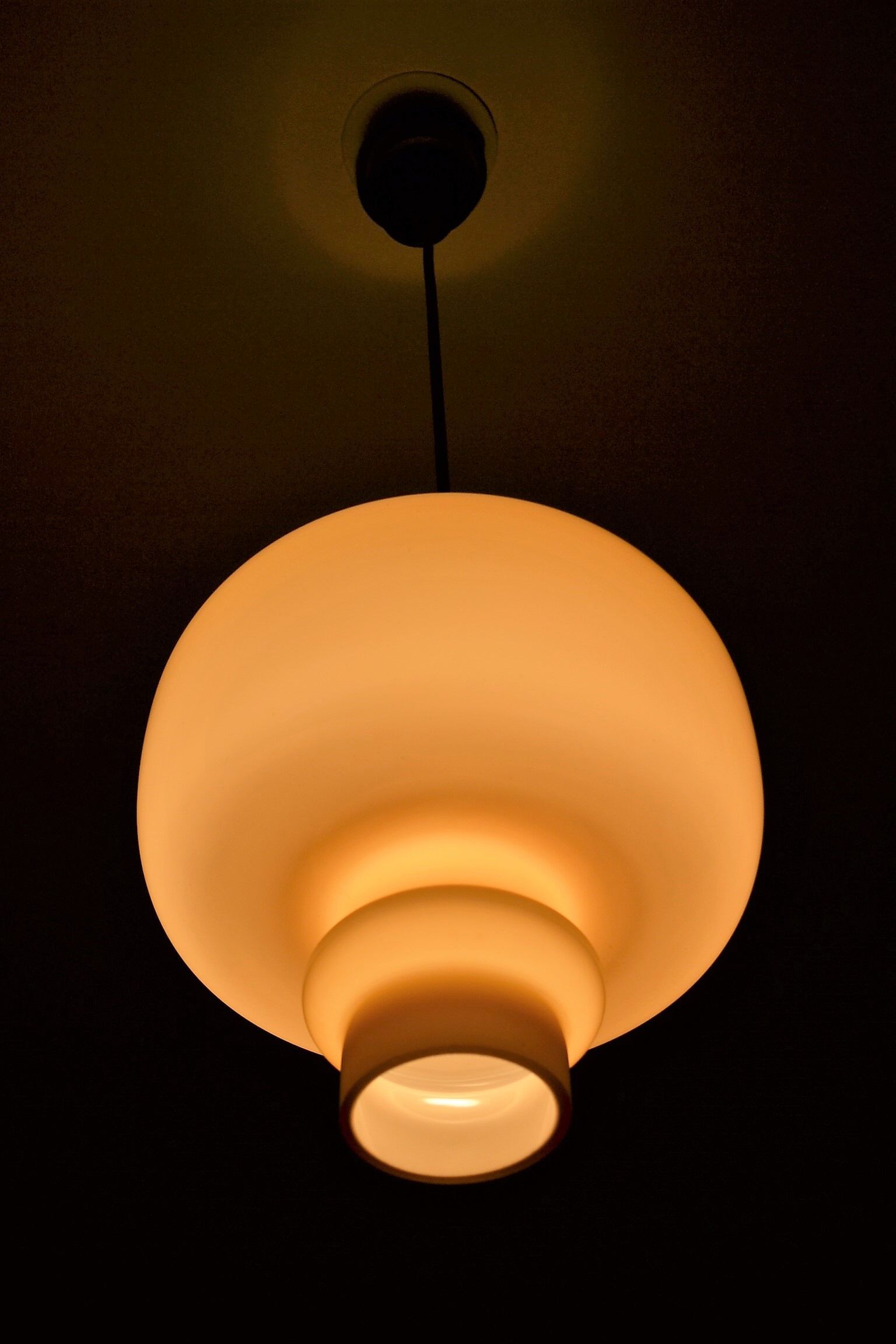 Atomic Age Staff Germany opaline hanging lamp 70