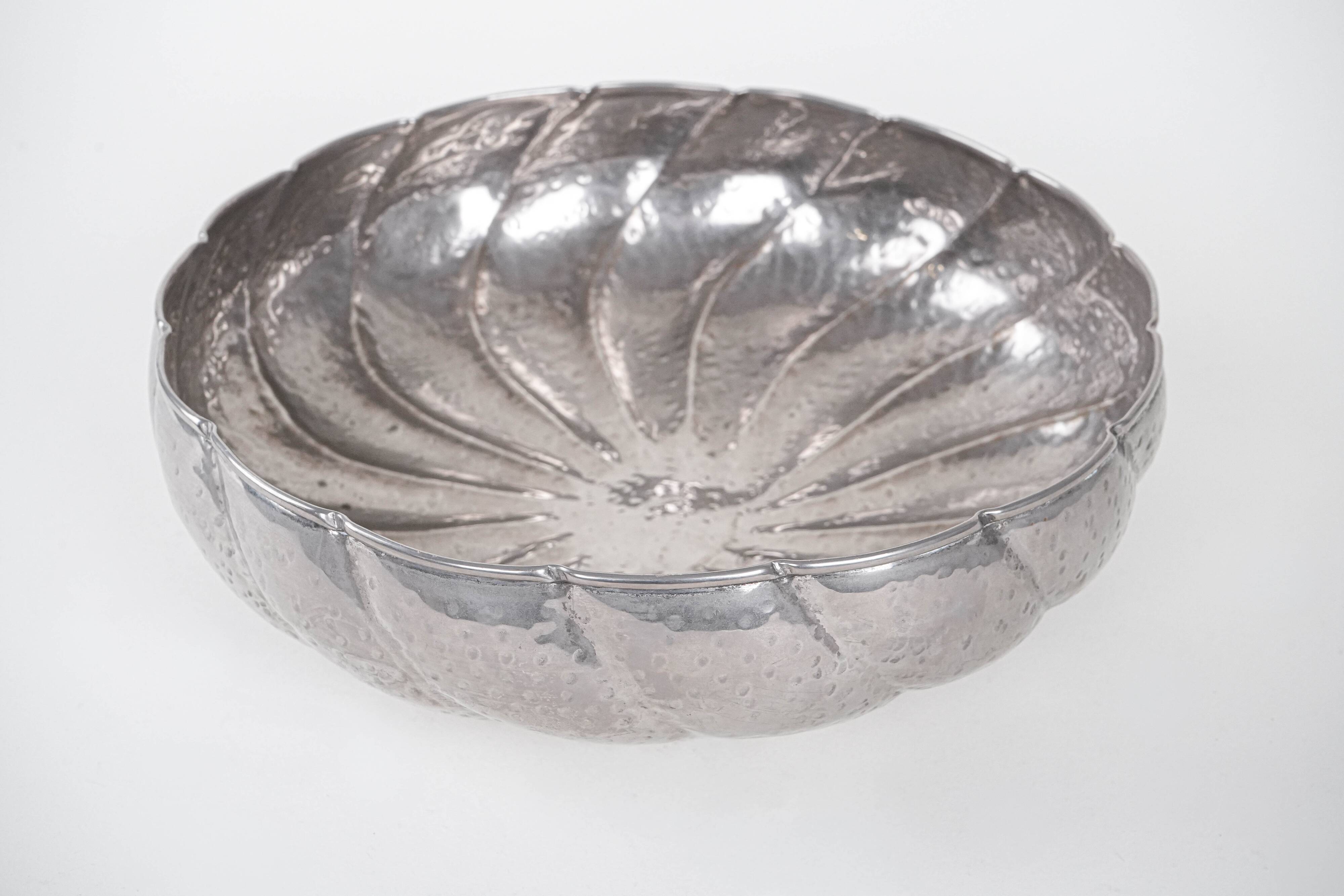 Silver bowl, Italian design, 1960s, made in Italy