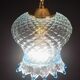 Set of 3 Murano blue glass pendant lights