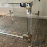 Pierre Vandel coffee table in lucite from the 70s