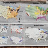 School map representing the United States of America