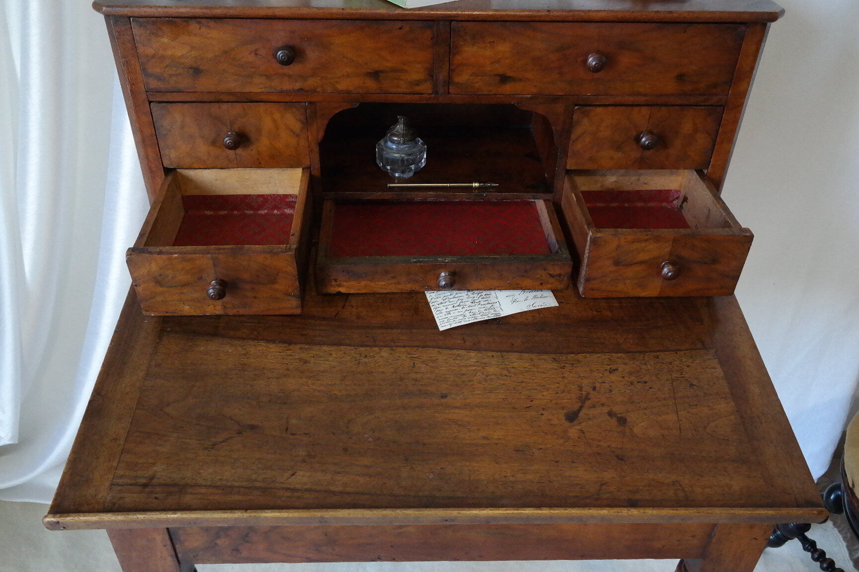 Secretary desk happiness of the day Louis Phillipe in walnut