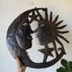 Brutalist metal wall sculpture "sun-moon"