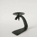 Wrought iron candlestick, brutalist, 1940