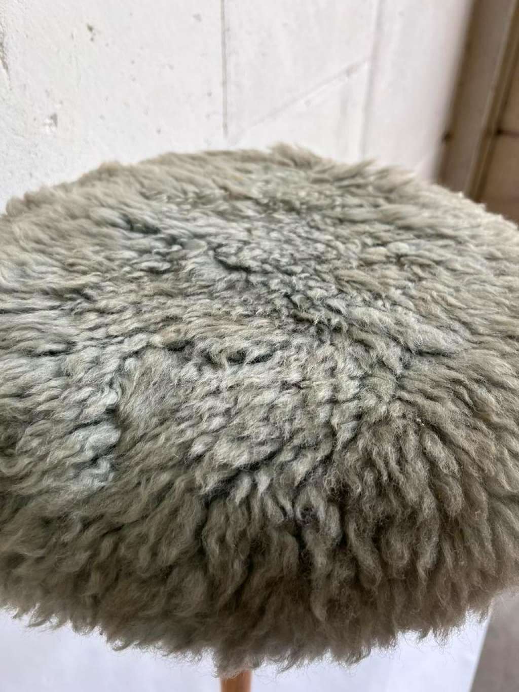 Vintage fluffy stool