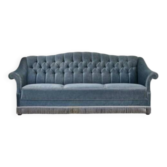 Vintage Scandinavian velvet sofa
