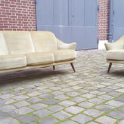 Set canapé / 1 fauteuil année 50 60 dans son jus