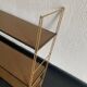 Vintage 1960 String wall shelf in gold wood - 60 x 50 cm