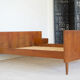 Danish Mid-Century Teak Floating Double Bed, 1950's.