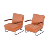 Fauteuil design Thonet modèle S411 fabriqué sous licence Mücke Melder années 30/40