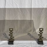 Modernist bronze firewall