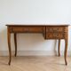 Flat desk in Louis XV style, warm-toned wood, 3 drawers.