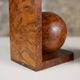 Pair of Art Deco bookends in cedar burl, France, 1930