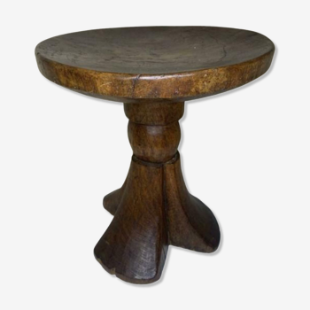 African "jima" wabi sabi tripod stool, ethiopia, 1940s-1950s