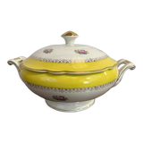 Yellow and white Sarreguemines digoin tureen