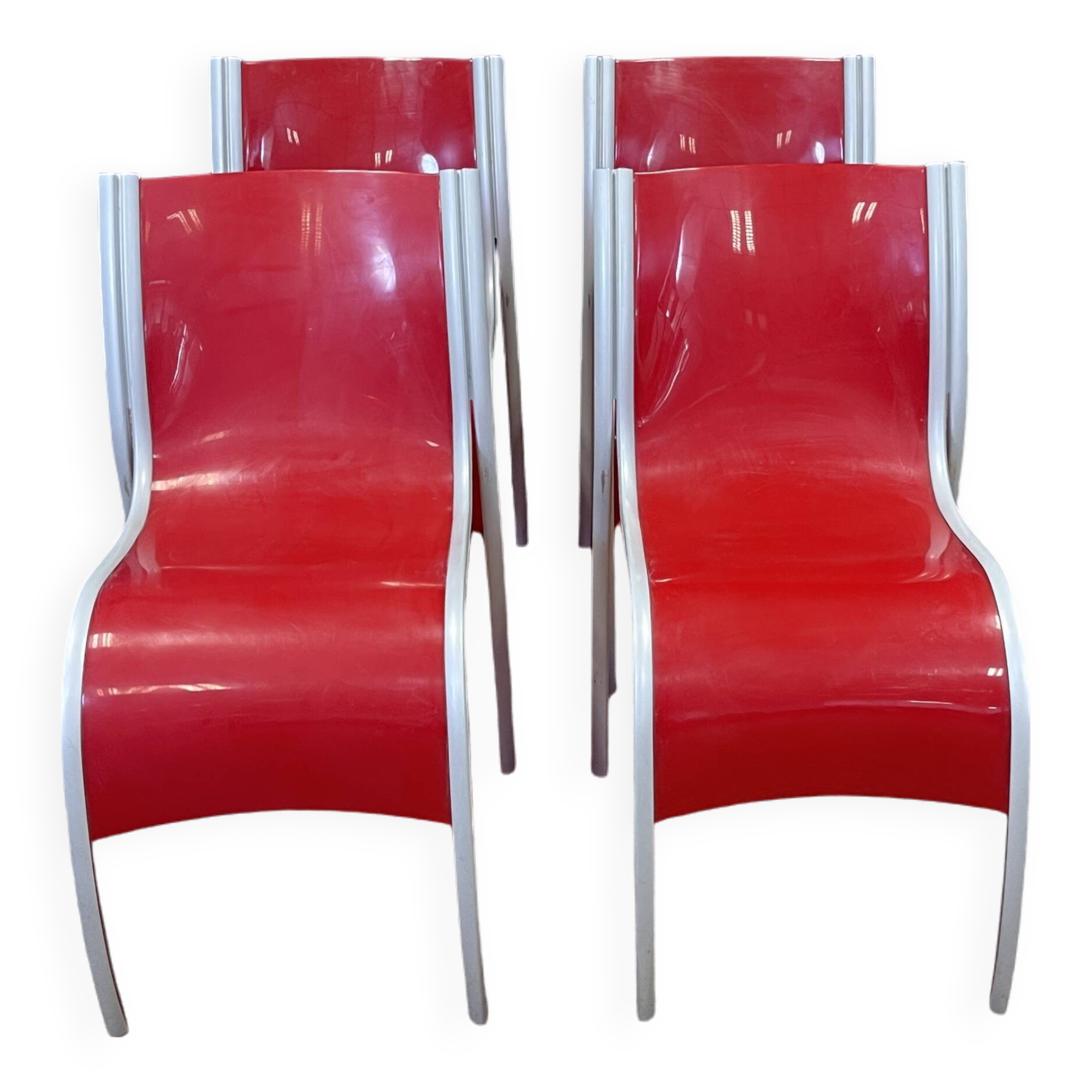 Set of 4 FPE chairs by Ron Arad for Kartell 2000s Italy