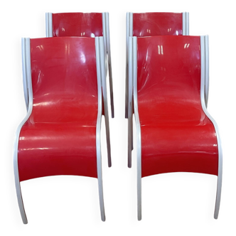 Ensemble de 4  chaises FPE par Ron Arad pour Kartell années 2000 Italie