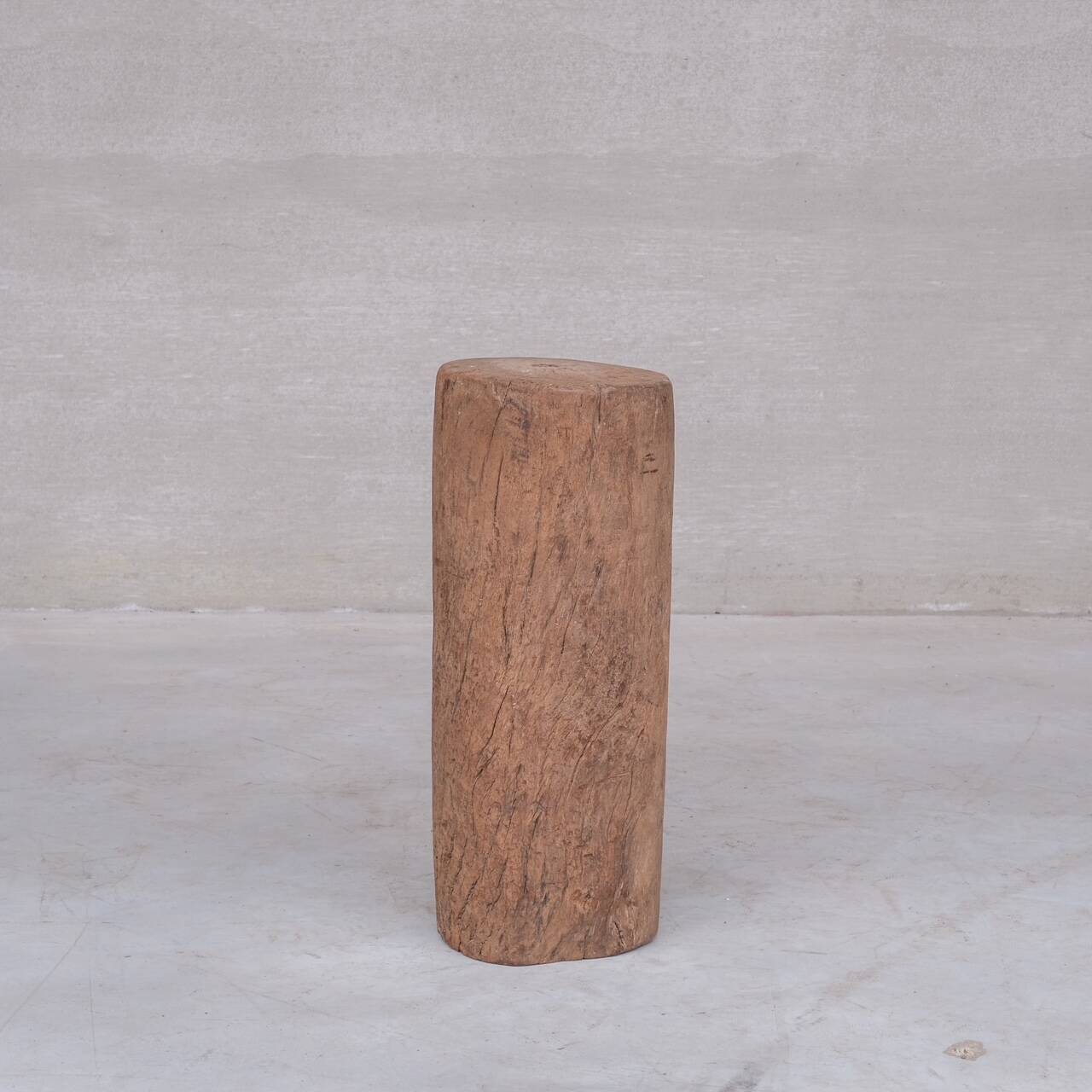 Antique Wooden Tree Trunk Pedestal