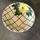 Cup vintage in ceramic enamelled signed fleur peinture decoration