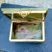 Ashtray, onyx jewellery box from the 1960s, vintage Italy.