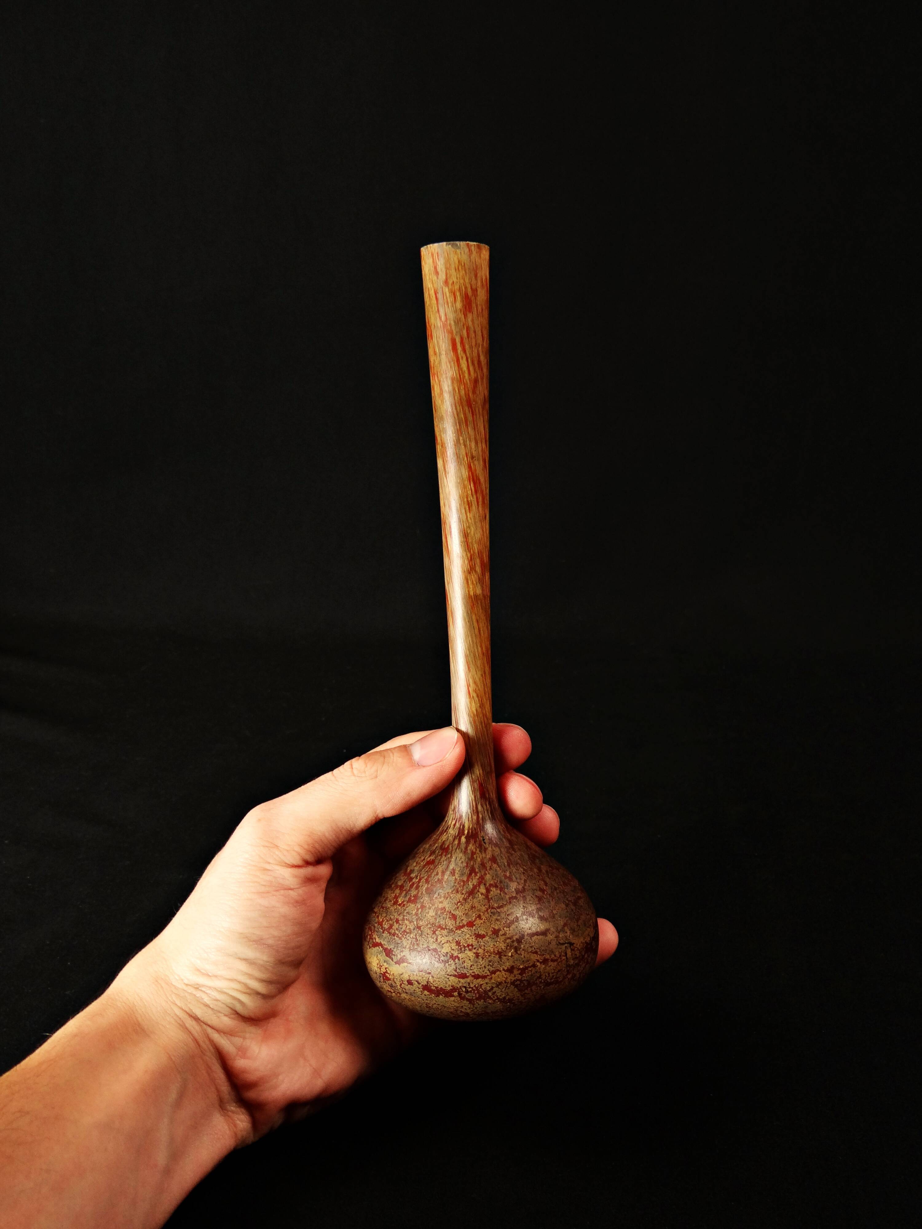 Delatte Nancy multi-layer glass vase signed marble effect Art Deco period