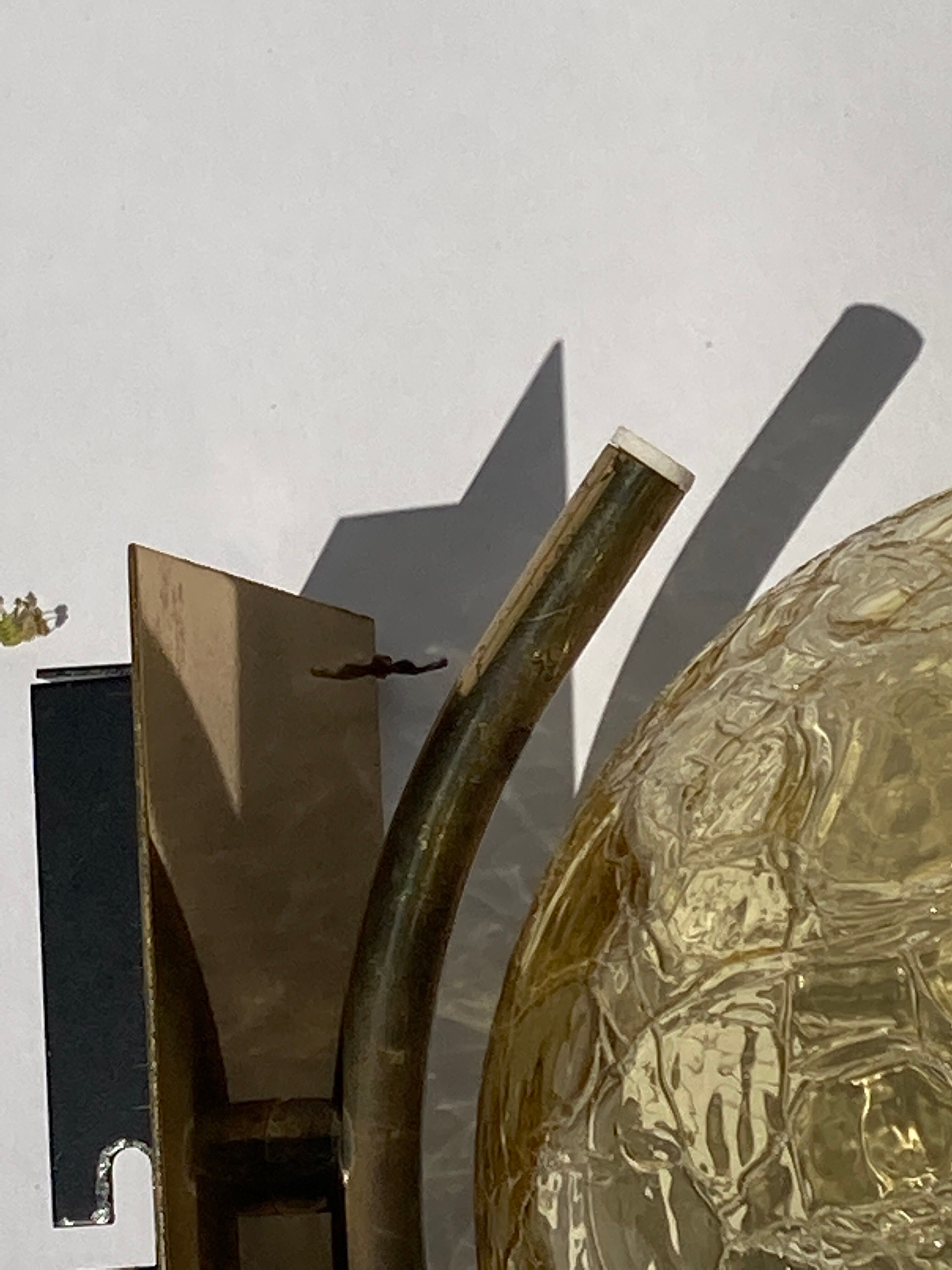 Suspension et appliques Doria en verre dépoli et appliques murales