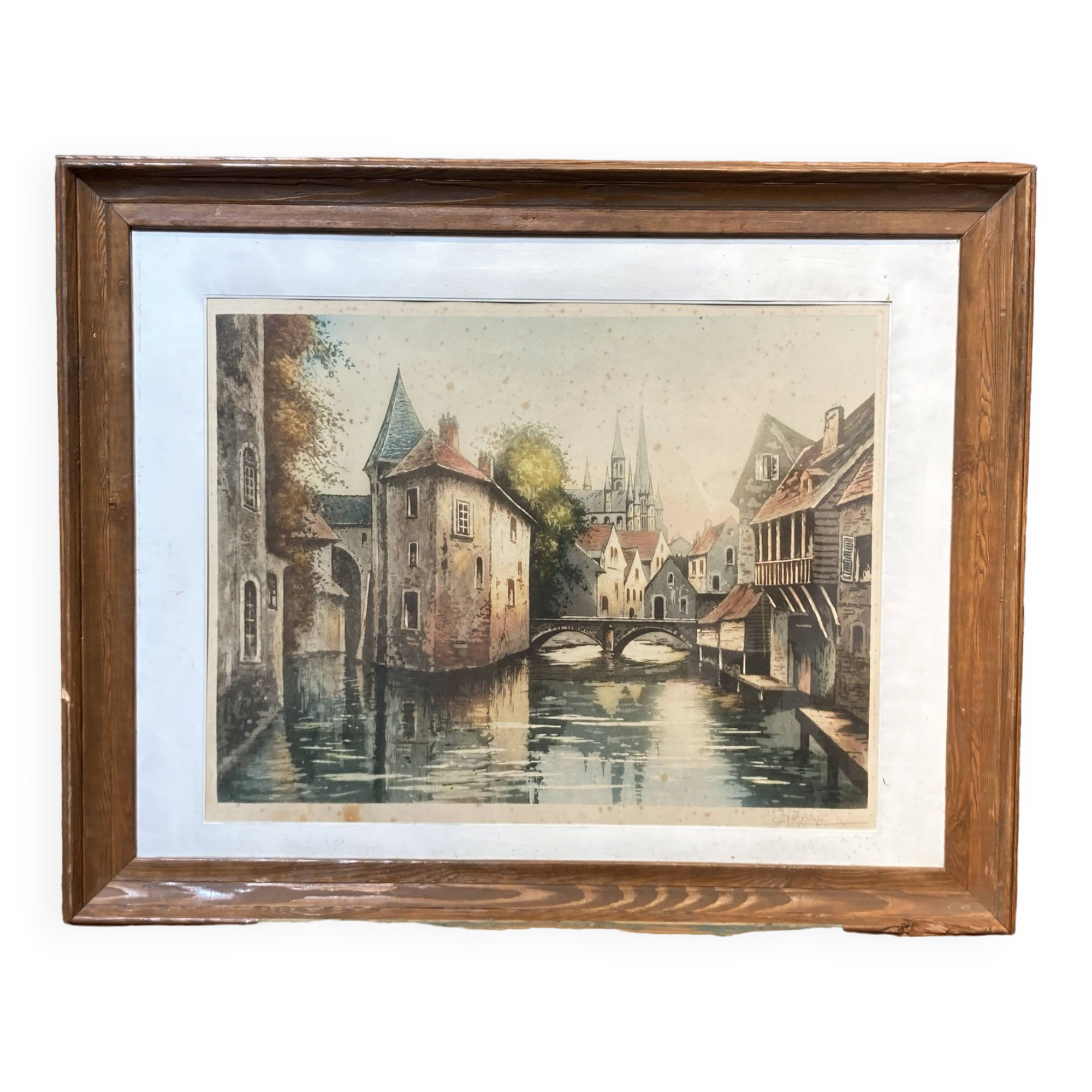 Framed watercolor