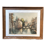 Aquarelle encadrée