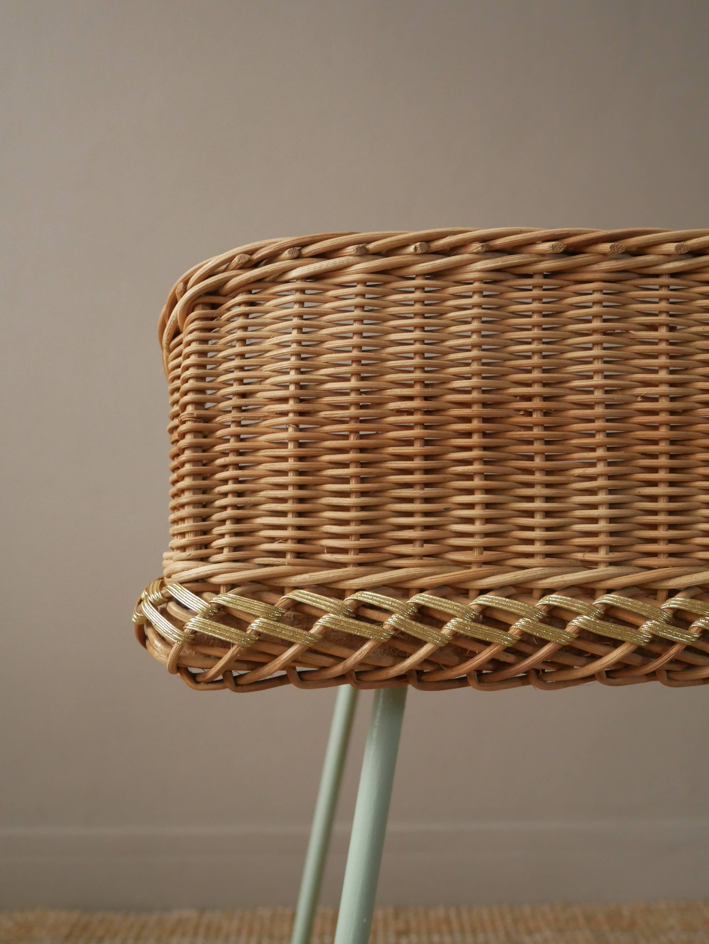 Wicker bedside table