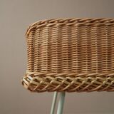 Wicker bedside table