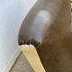 Vintage 50 faux leather reclining lounge chair with footrest