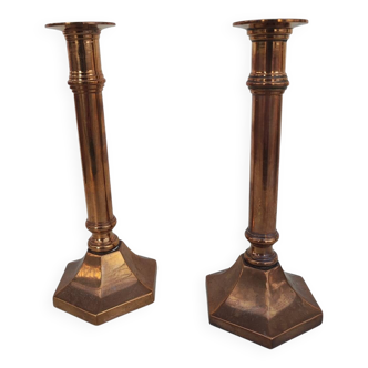 Paire de chandeliers en bronze
