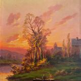 Suite de 4 tableaux hst "les quatre saisons" par l. lartigan xix° / xx°