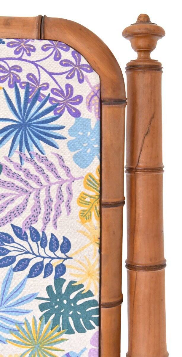 Bamboo-style psyché mirror in the Napoleon III style.