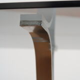 Oval coffee table smoked glass