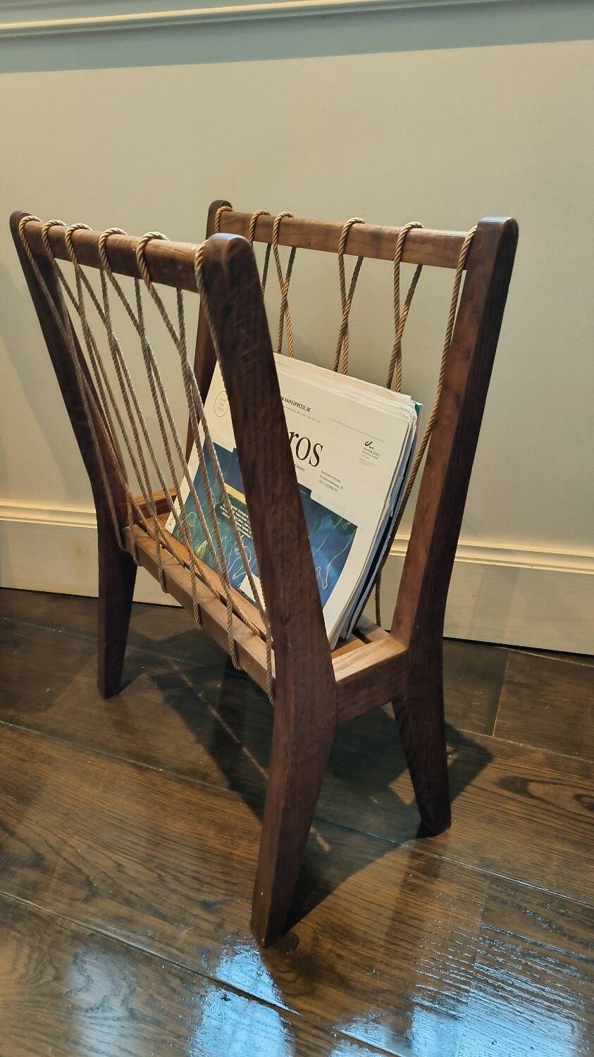 Vintage Scandinavian magazine rack