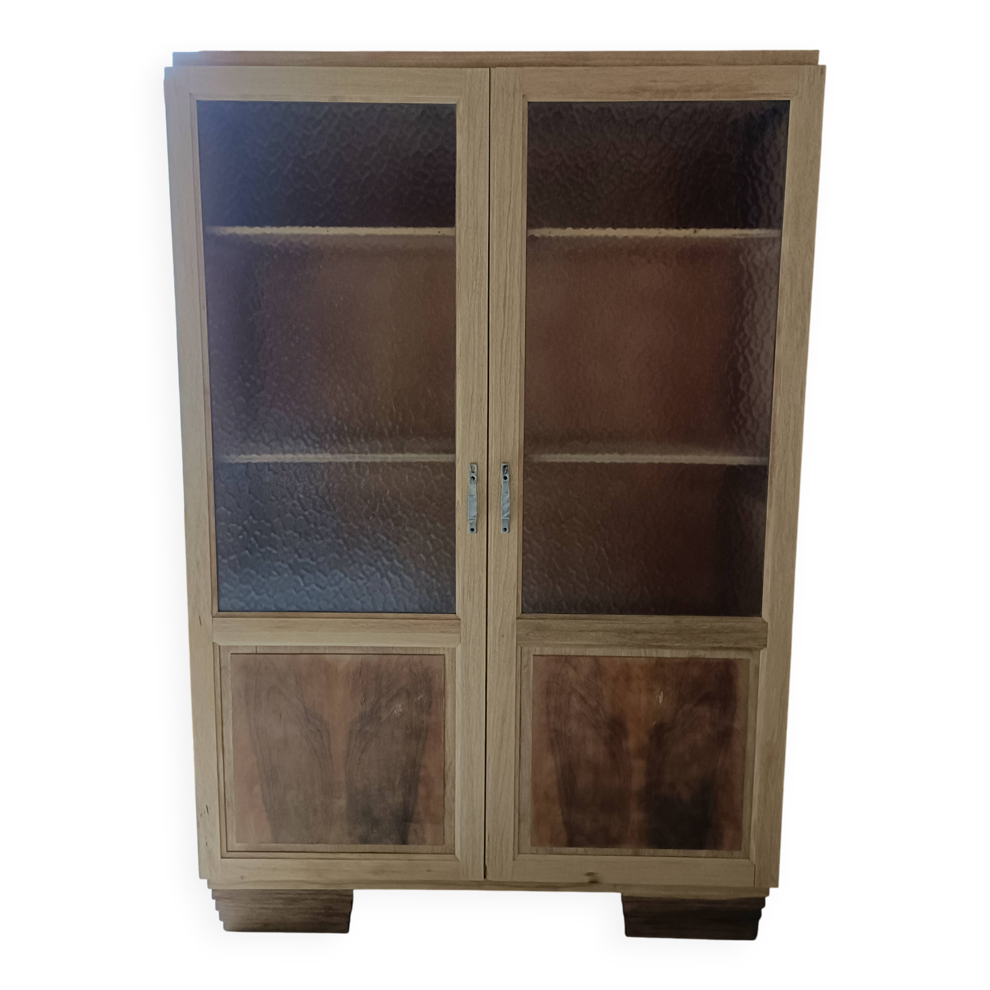 Renovated glass-fronted bookcase