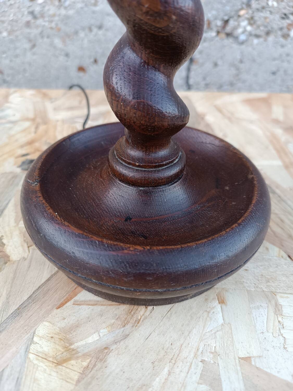 Turned wooden lamp 1950