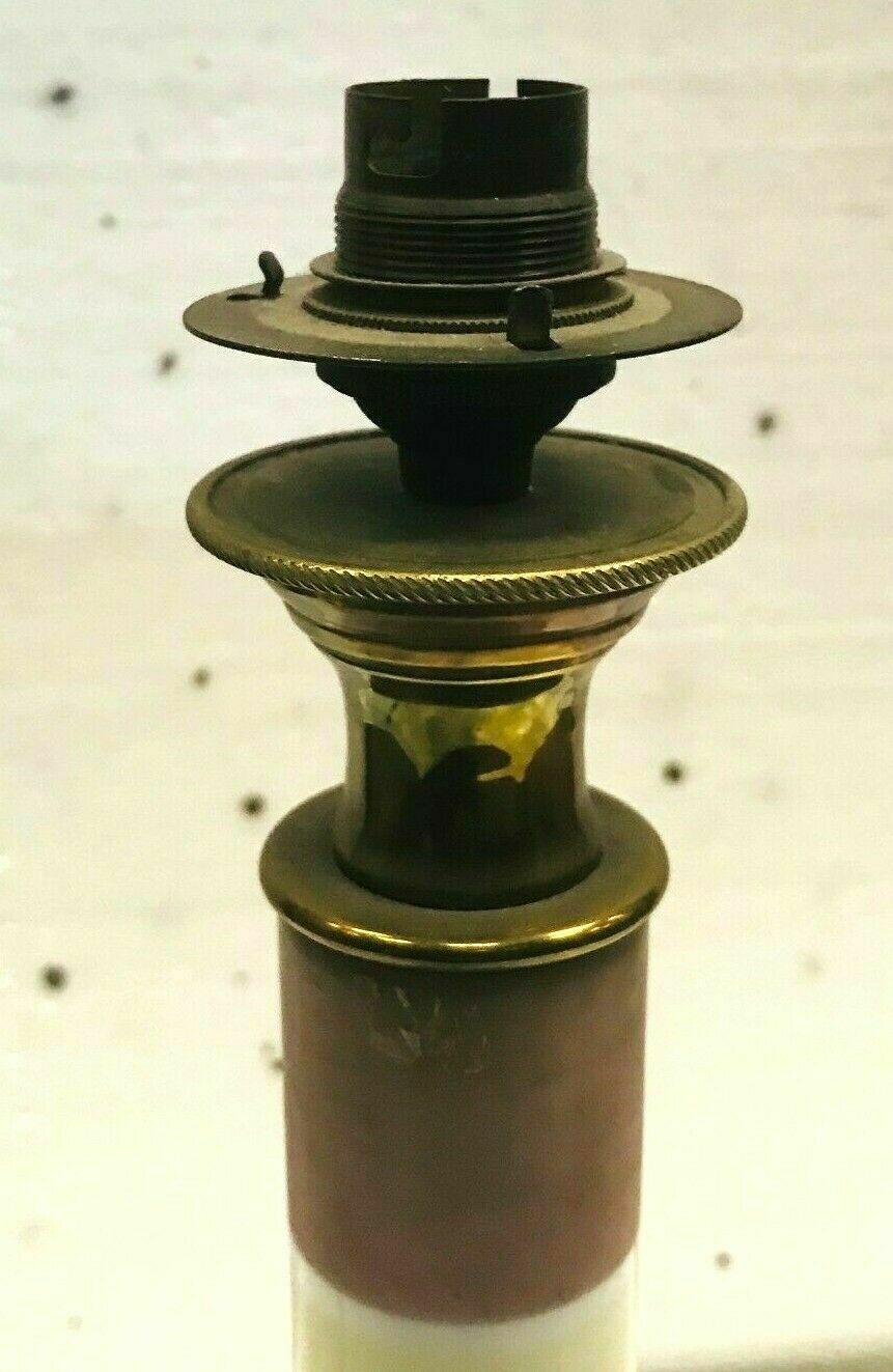 20th century bronze and porcelain lamp foot