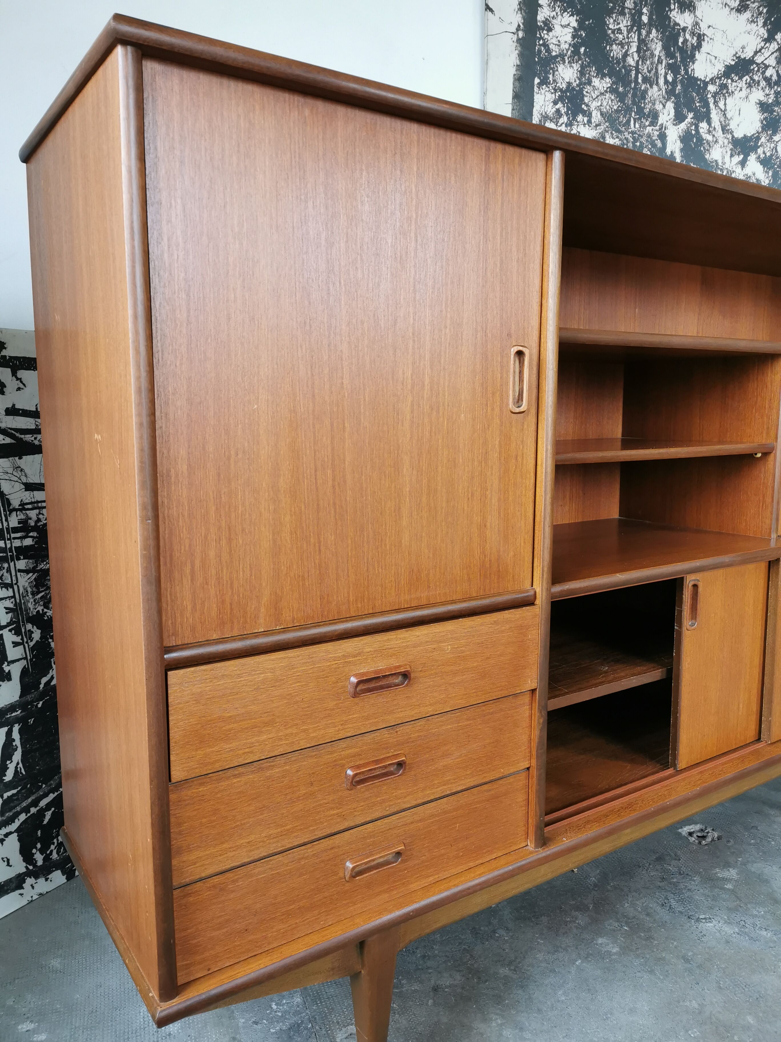 Scandinavian teak bookcase