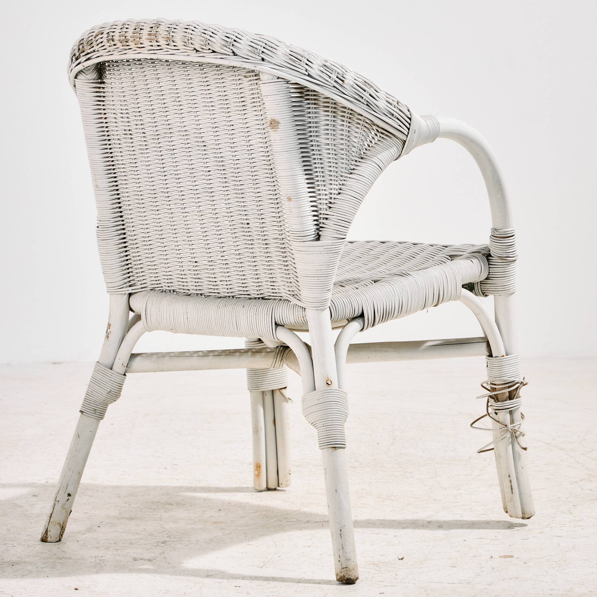 Rattan and bamboo set, set of 5