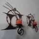 Brutalist Iron Candleholders by Henrik Horst, Denmark, 1960s, Set of 2