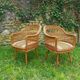 Paire de fauteuils rotin vintage
